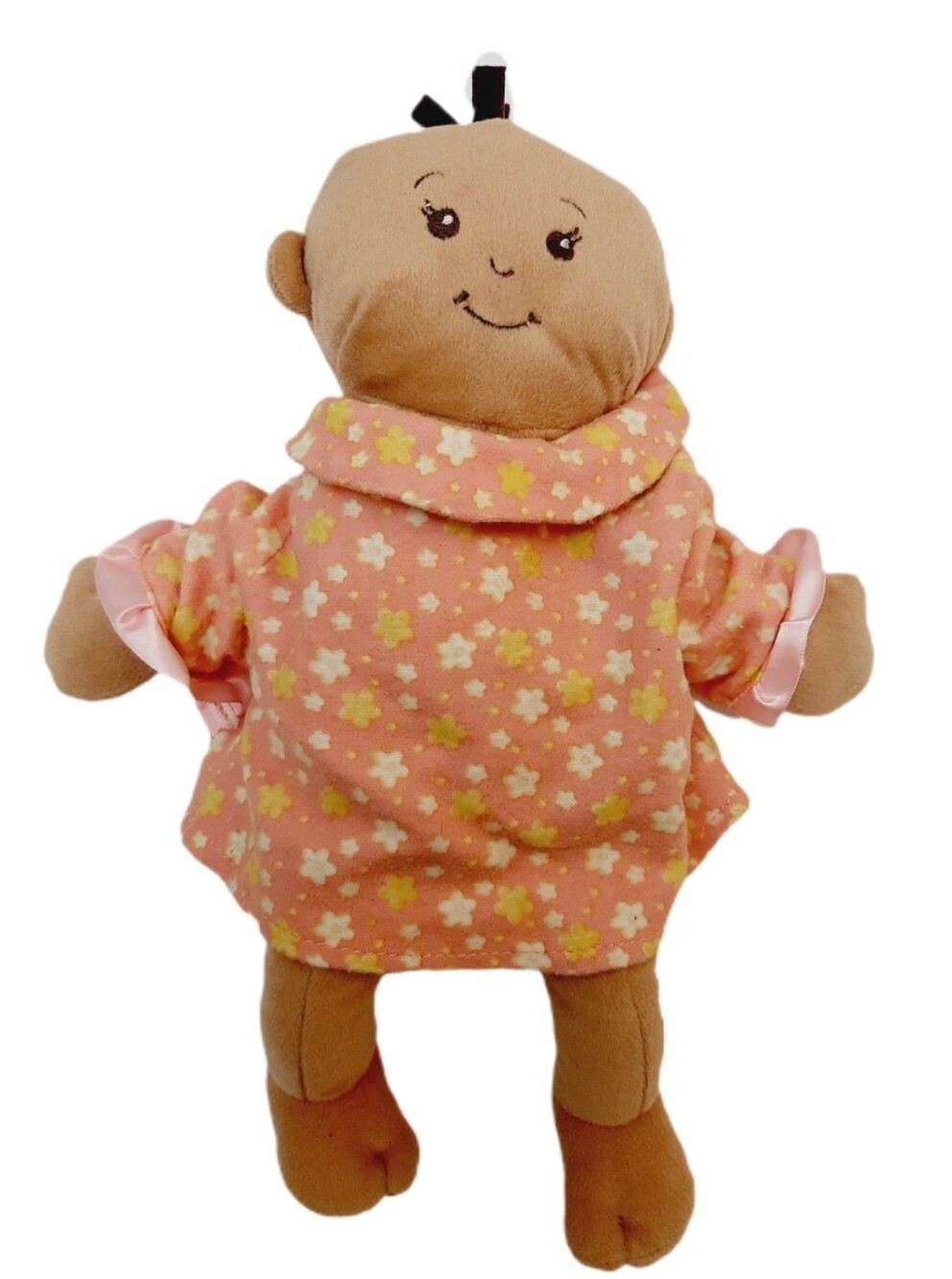 🍒 Manhattan Toy Wee Baby Stella Beige Soft Plush Doll Brown Hair w/ Dress Kids